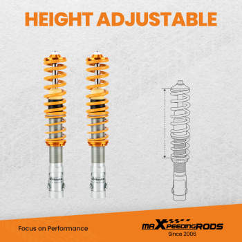 Compatible for VW LUPO +Compatible for SEAT AROSA 1998–2005 Adjustable Coilover Suspension Spring kit Lowering Kit
